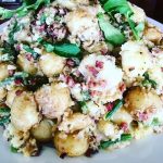 Baby potato, green bean and bacon salad